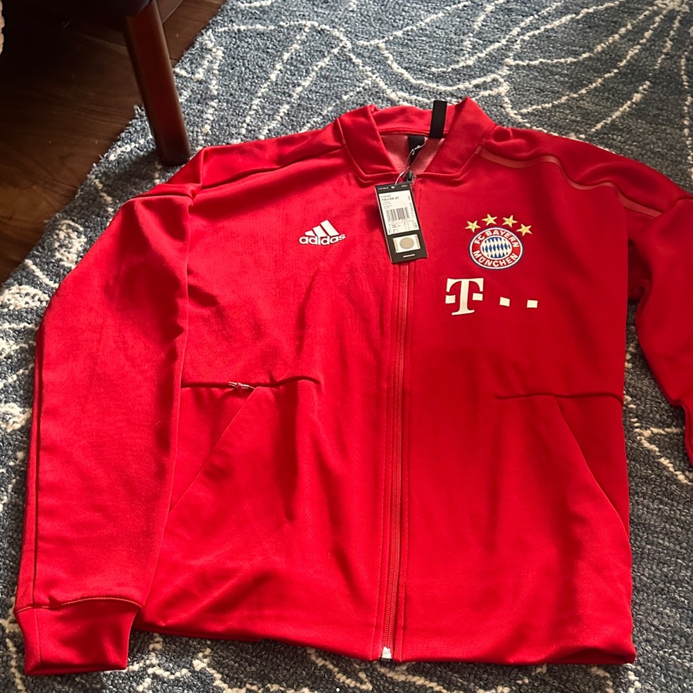 Adidas Kids Red Zip-Up Jacket